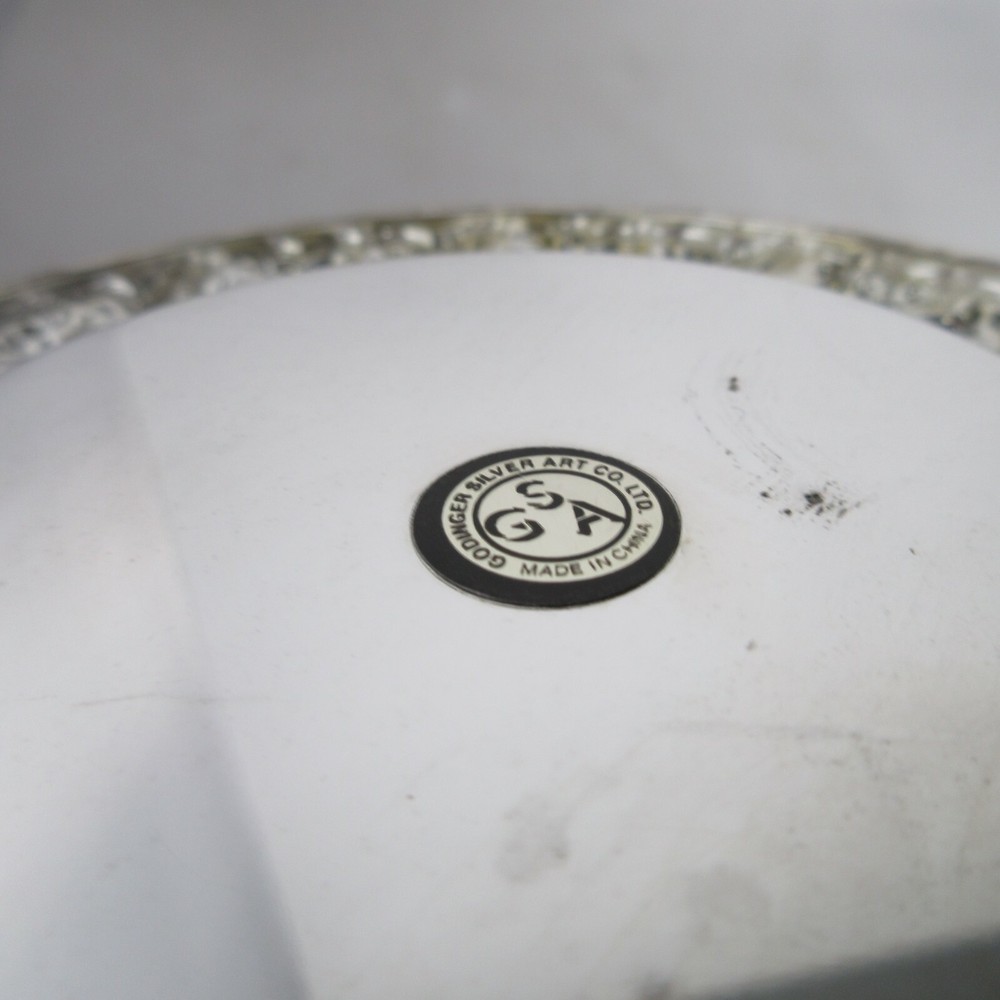 Godinger Silver Plate Art Grape Coaster 5" Saucer Silver-plated