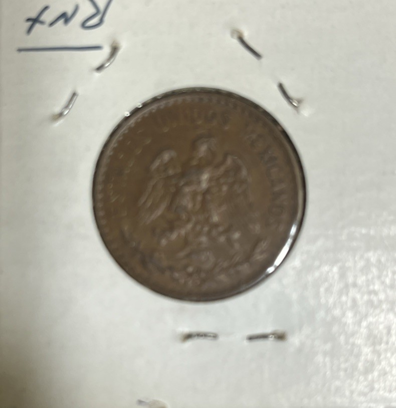 1925 Mexico 2 Centavos Glossy Brown Unc