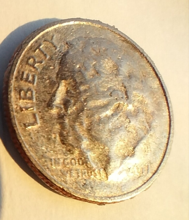 2017 Roosevelt Dime-P-Multiple Front face Error Coin