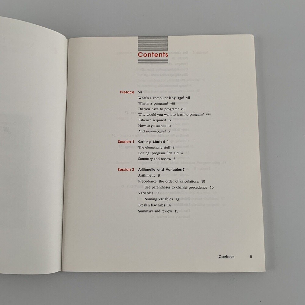 Apple II A touch of AppleSoft BASIC Tutorial Manual VTG 1986 #6