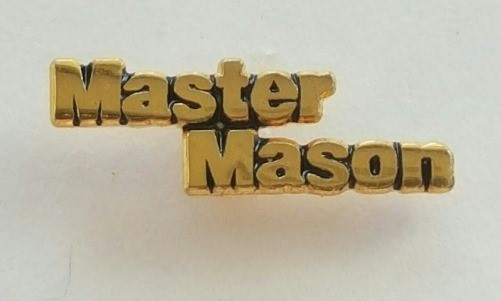 Master Mason  inch wide  lapel pin