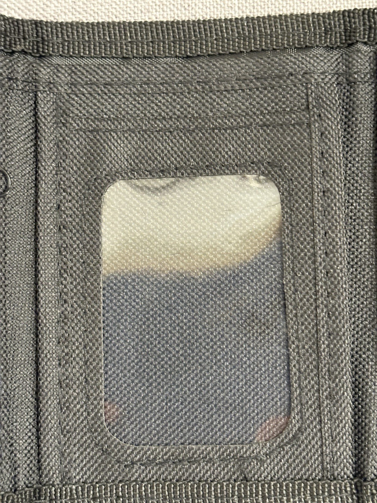 New Disney Mickey Mouse Black and Gold Canvas Trifold Wallet w/Zippered Pocket