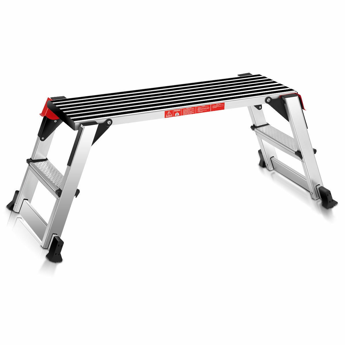 IRONMAX 330lbs Aluminum Folding Work Bench Drywall Ladder Step Stool Non-slip