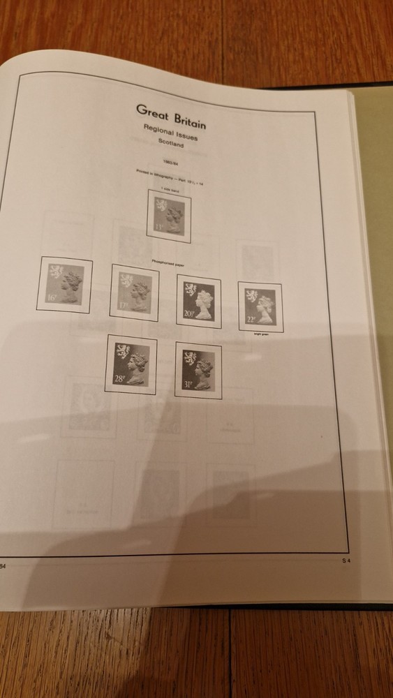 Great Britain Light House 1837-1986 Illustrated Stamp Album Pages. See details