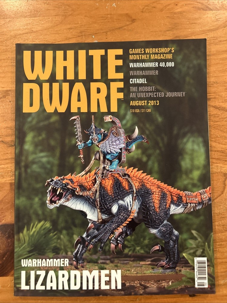 Games Workshop: White Dwarf Monthly Magazine Aug 2013 Lizardmen