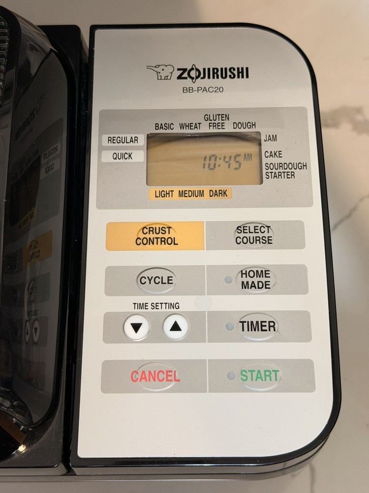 Zojirushi BB-PAC20 Automatic Bread Maker – Black/Stainless 2lb Loaf