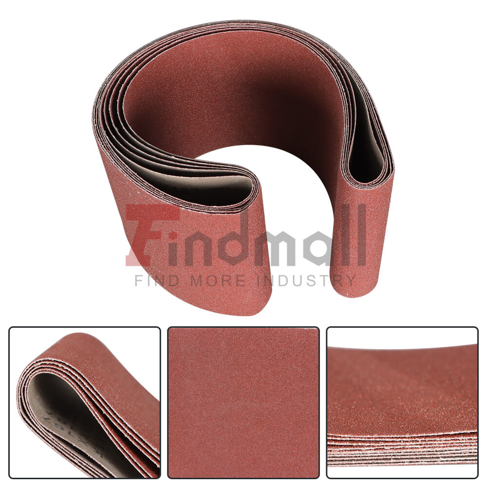 5PCS Sanding Belts 6x48 in 80 Grit Belt Sander Sandpaper aluminum oxide