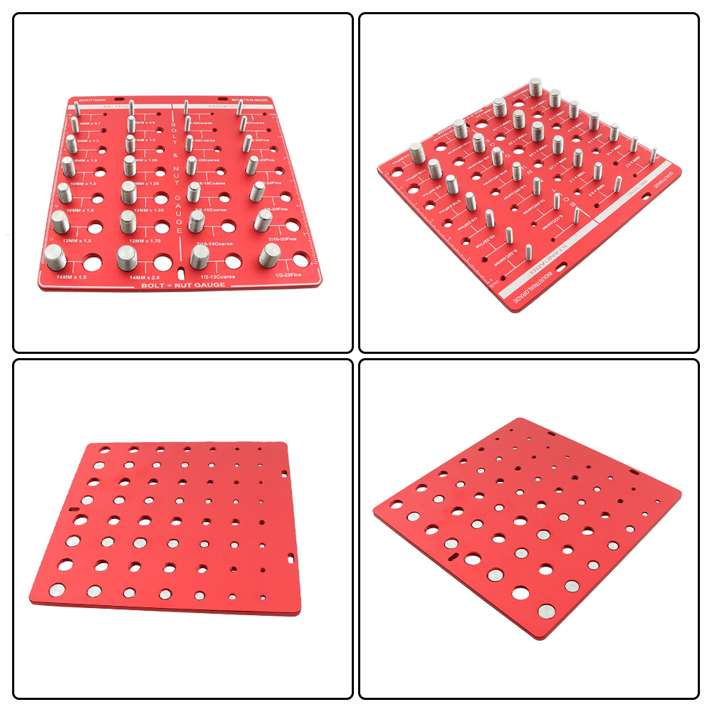 Nut and Bolt Thread Checker 28 Thread Identifier 14 Metric & 14 Standard Size