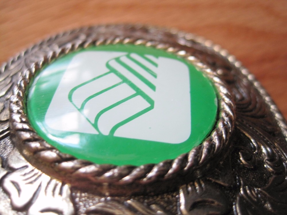 Bank Advertisement Belt Buckle