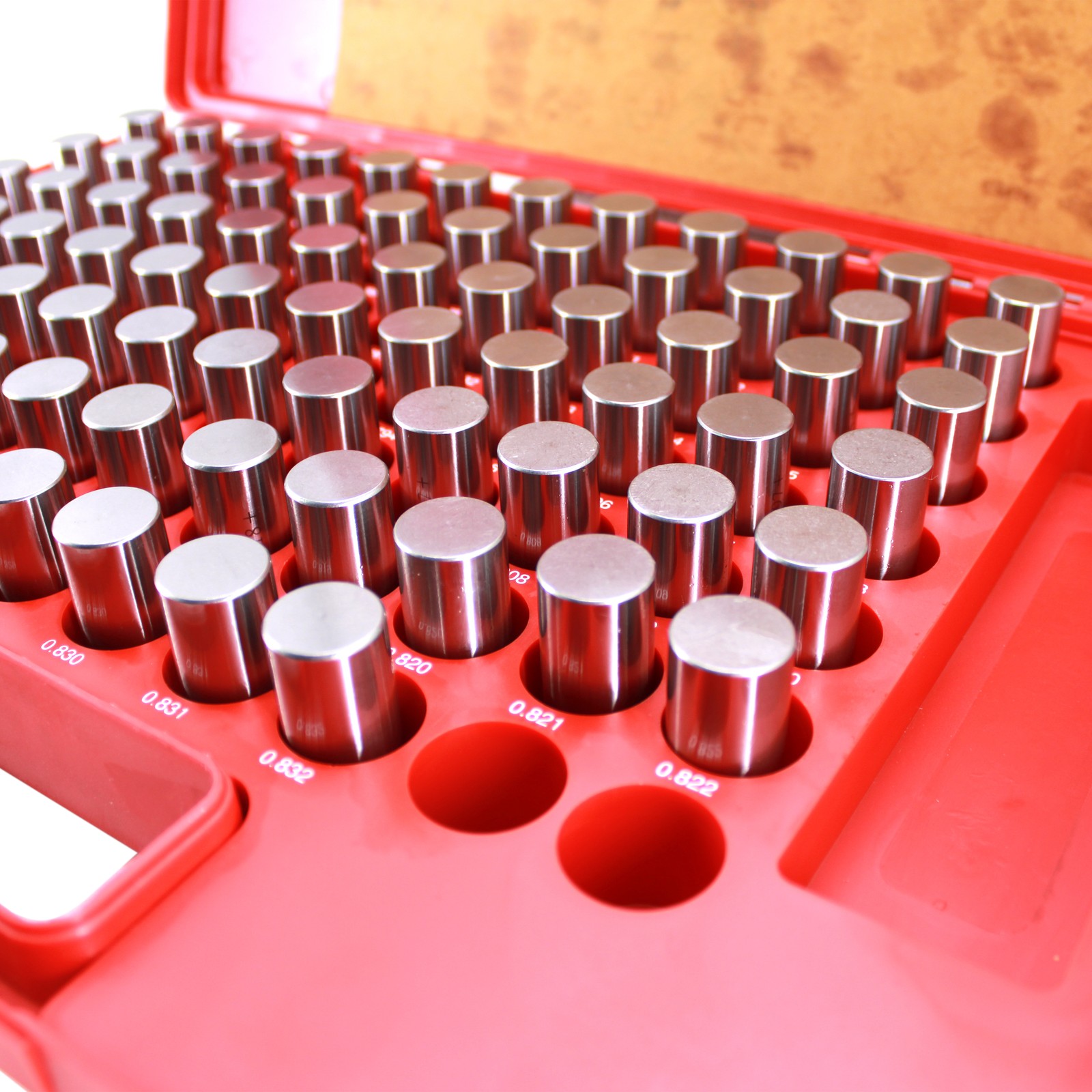 HFS(R) M5 Plus Steel Pin Gage Set with Storage Case 82 PCS 0.751-0.832" Range