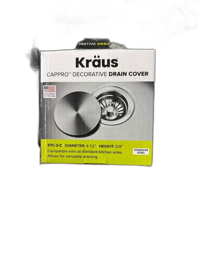 KRAUS CapPro Removable Decorative Drain Cover