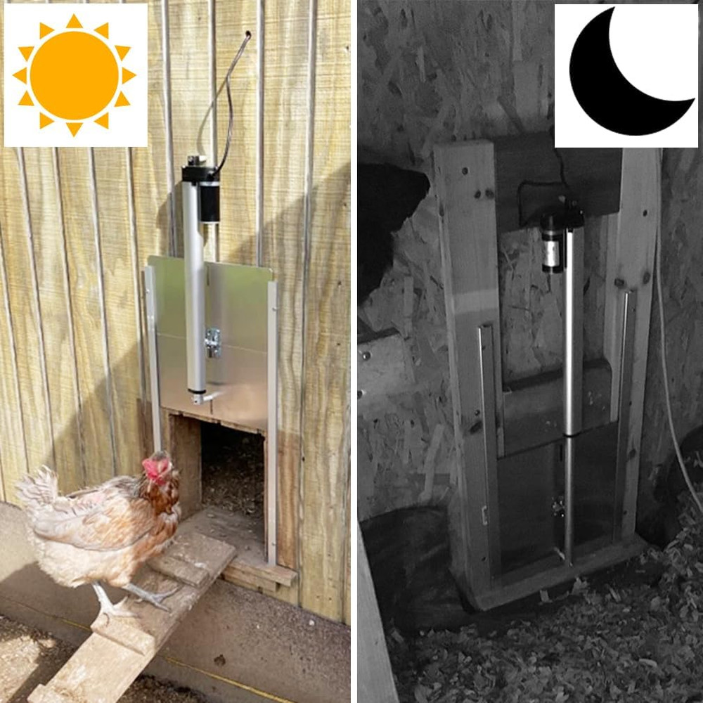 JVR Automatic Chicken Coop Door Opener with Timer, Programmable, Aluminum Coops