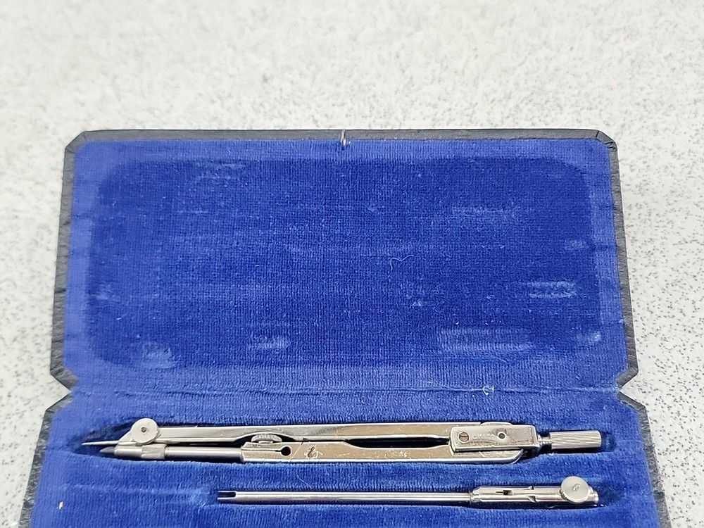 Vintage E.H. Ltd Technical Drawing Compass Set Original Case 1960's