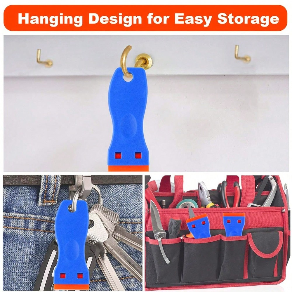 Safety Scraper Plastic Razor Blades Ceramic Removing Squeegee Double Edged Glue2