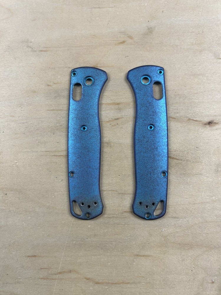 Custom Antique Anodized Titanium Benchmade Bugout Handle Scales