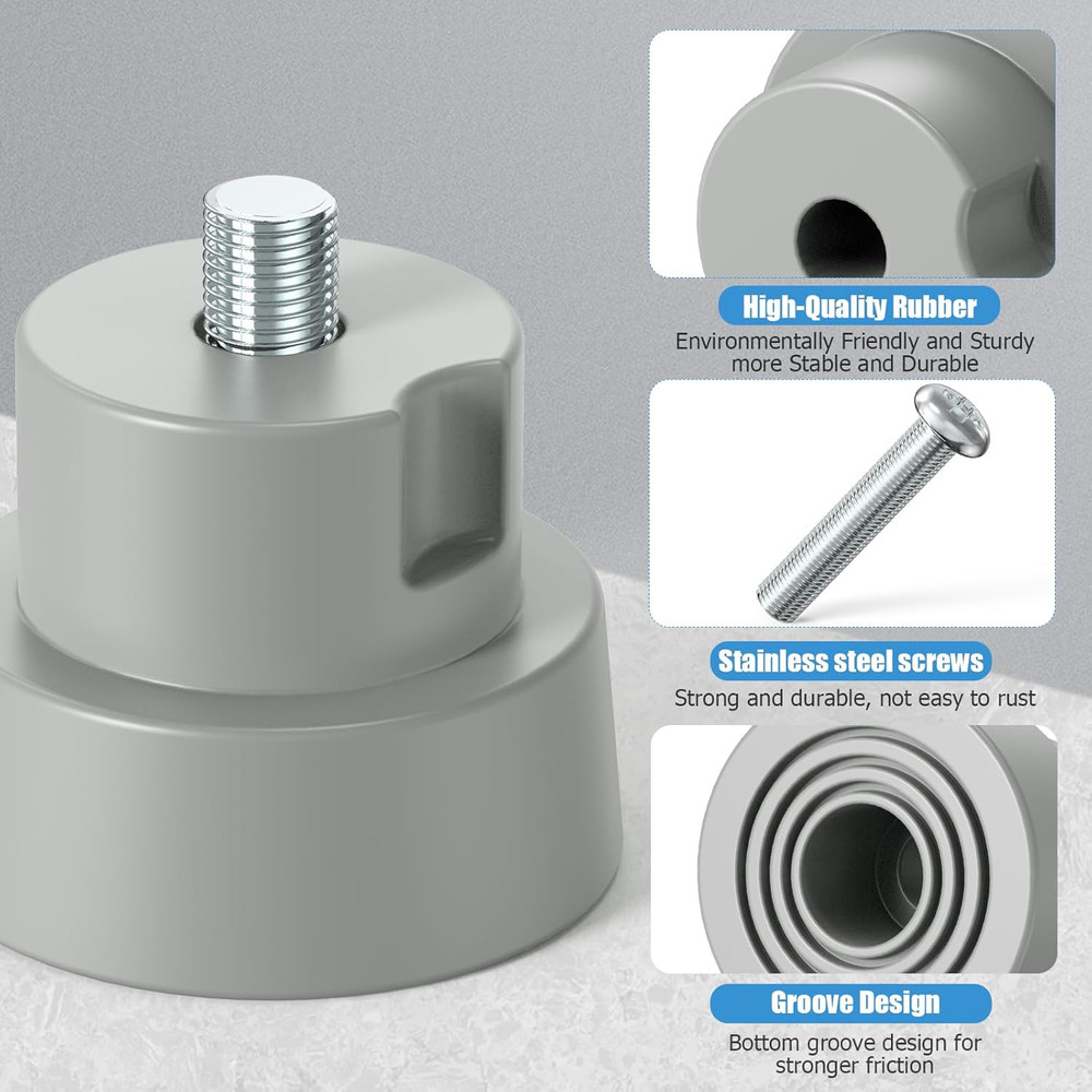 6-Pack Door Stopper Replacement Rubber Tips, Heavy Duty Kickdown Door Stop Tips