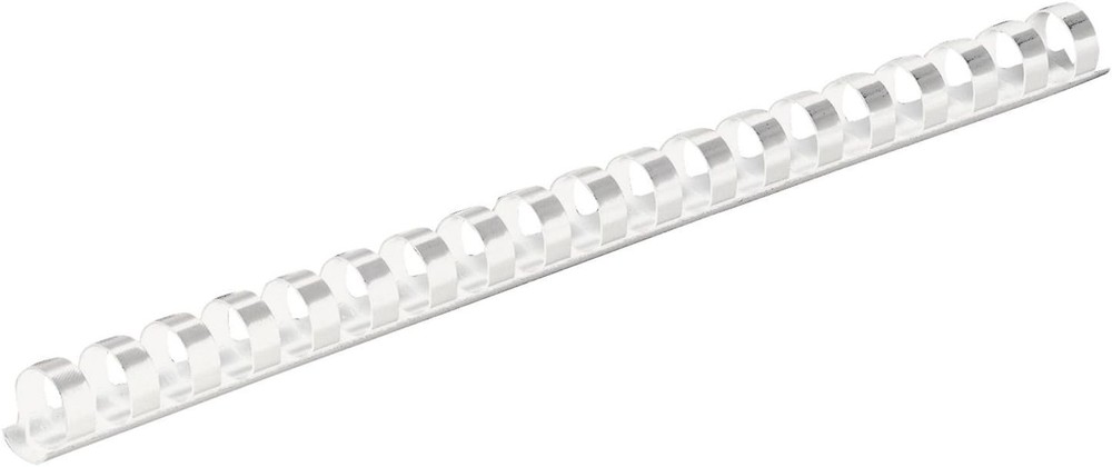Durable 90-Sheet White Plastic Binding Combs - 100 Pack, 2 Packs Included