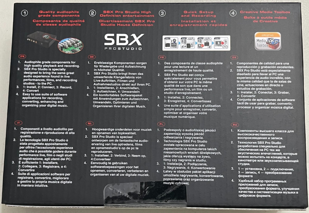 Creative Sound Blaster X-Fi HD External USB Computer Audio System /Preamp SB1240