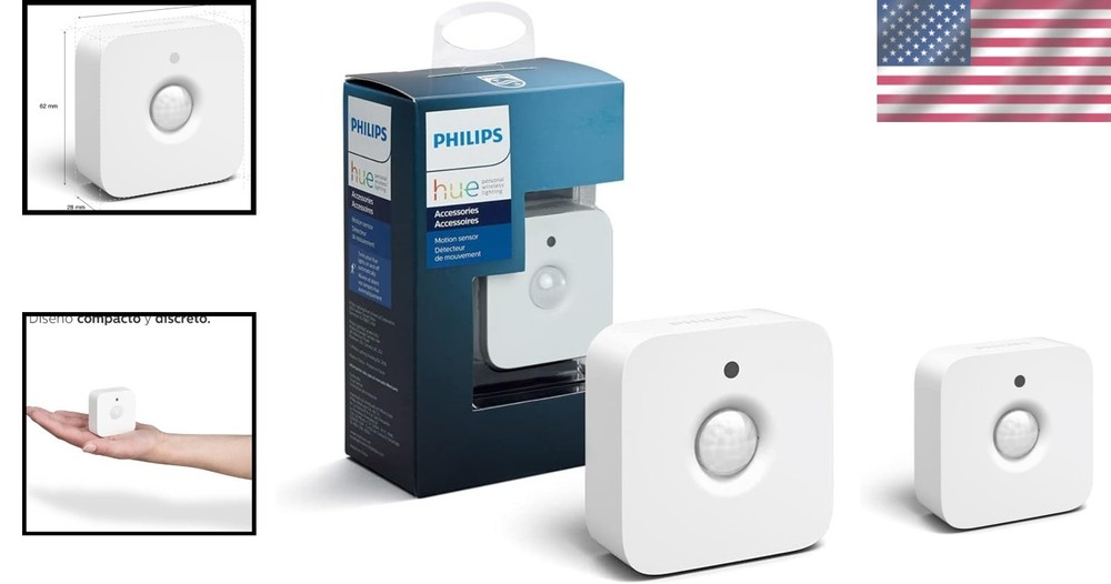 Philips Hue Motion Sensor - Wireless Battery Powered Smart Home Lighting Control