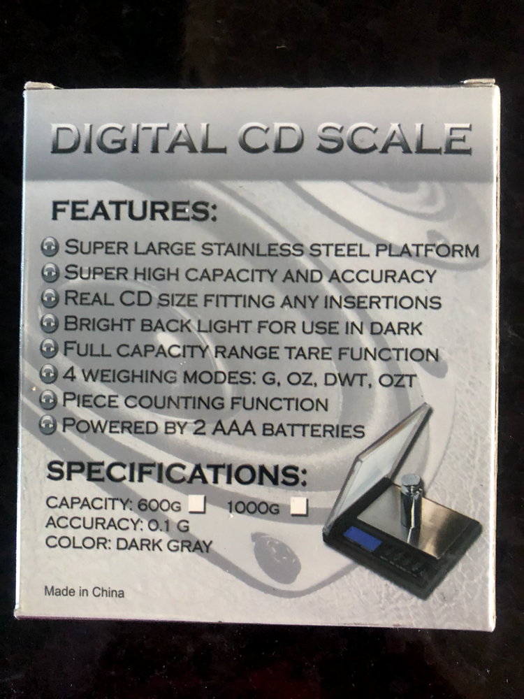 Digital CD Scale 600g. 1000g