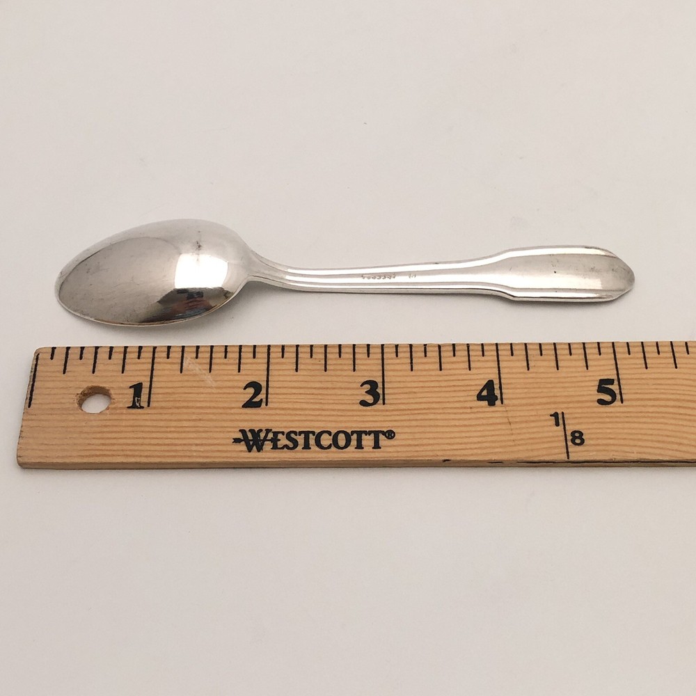 Reppel Massif Silverplate Teaspoon 5 3/8" Deco Style Flatware Vintage Silverware