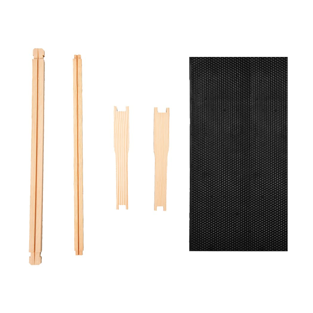 Deep Brood Beehive Frames with Wax Foundation, 10 Pack Honey Bee Frames with 100