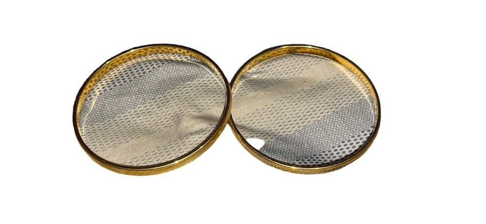 Monet Signed Gold Tone Brushed Bangle Bracelet 2 Bracelets