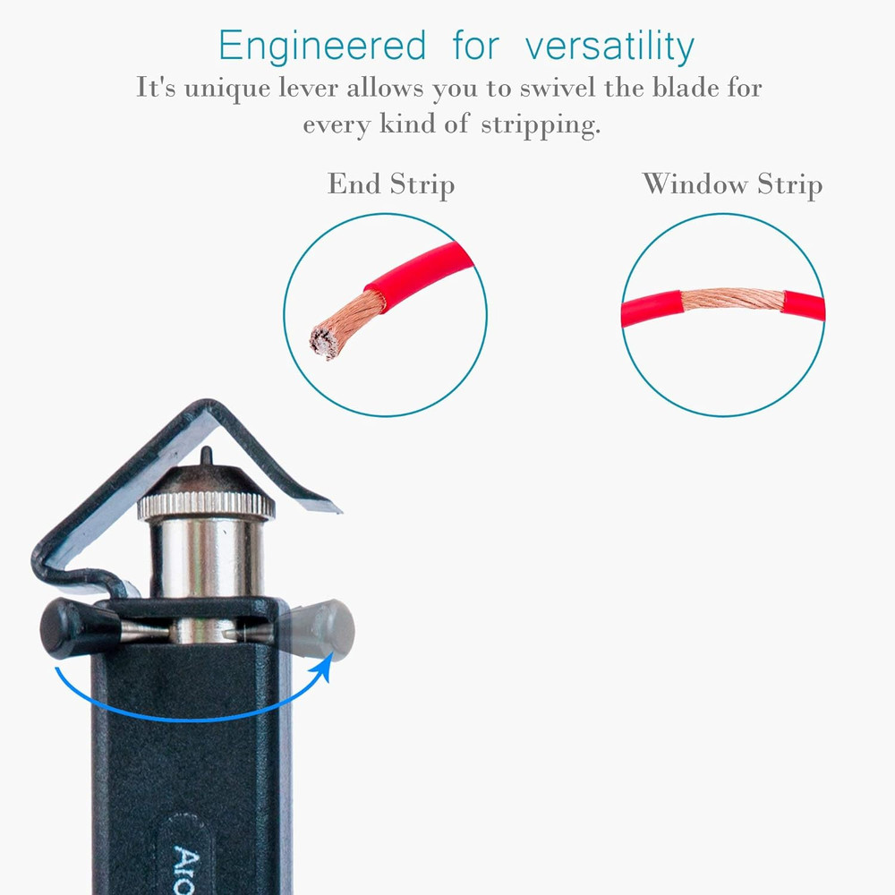 Adjustable Round Cable Stripper for 3/16" to 1" Diameter Stripping