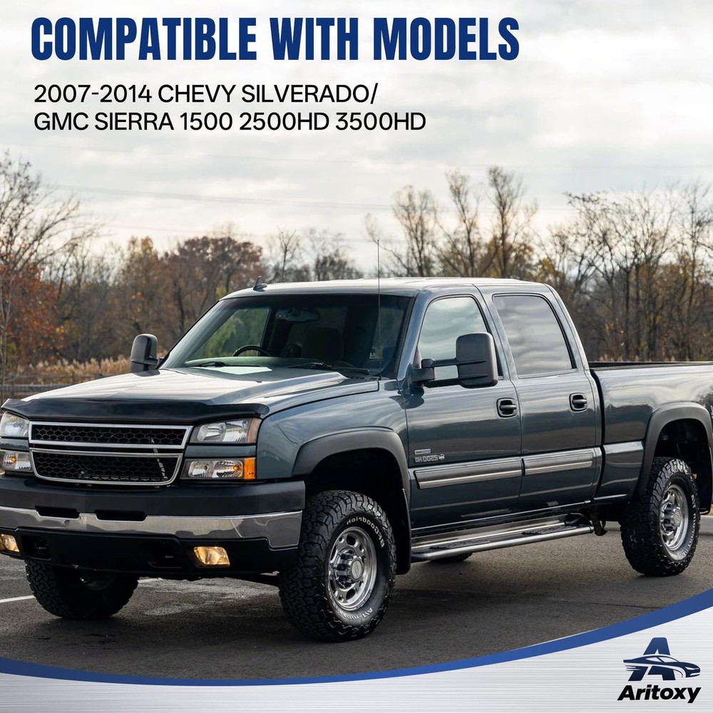 Aritoxy Driver Left Towing Mirrors Power Compatible with Mirror, Black