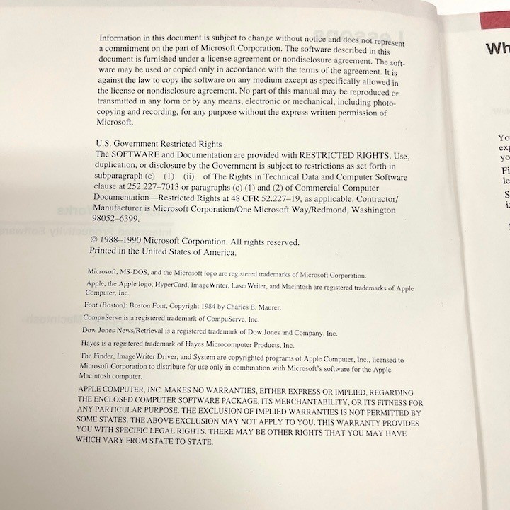 1990 2 Book Set Using Microsoft Works for Apple + Microsoft Works Lessons