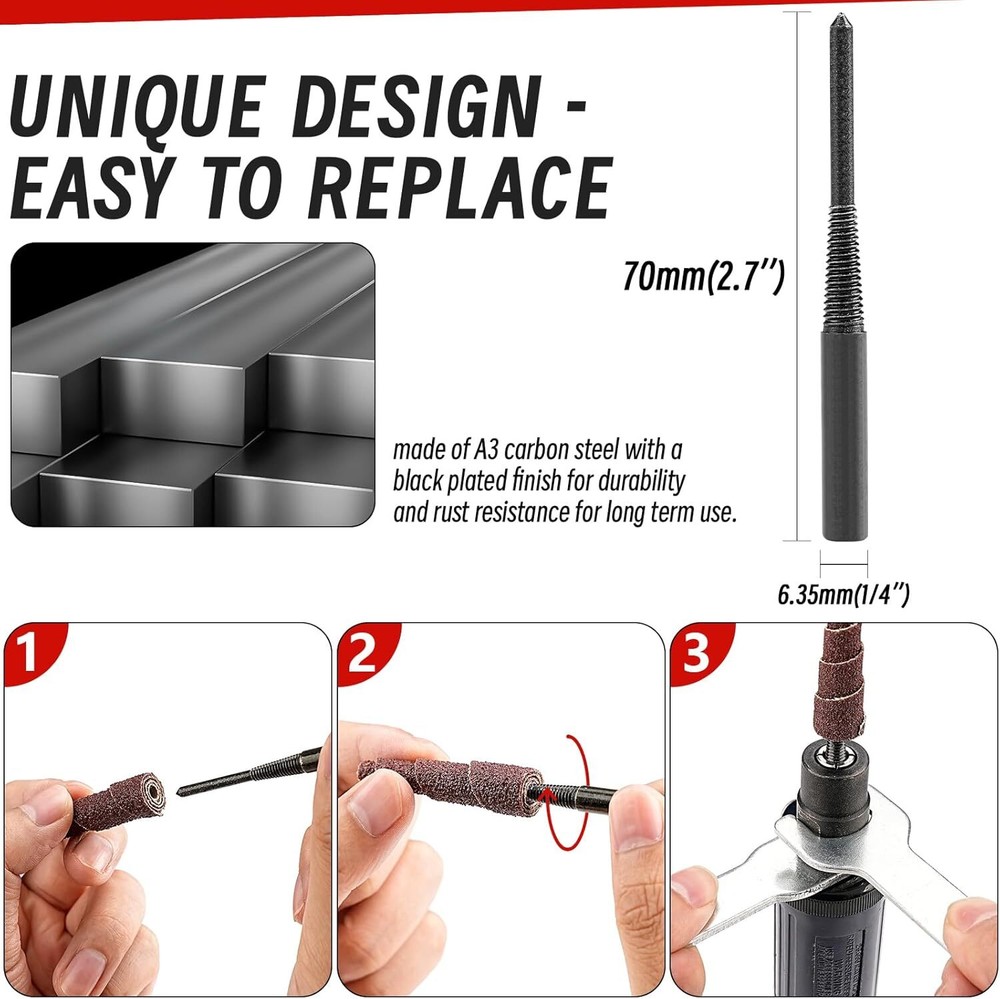 ENGINE PORTING 25 PC MINI CONE SANDER KIT SANDING ABRASIVE WHEEL TOOL PORT