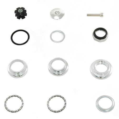FSA TH-1150W 1" Inch Threaded Traditional Chrome Headset 26.4mm , Silver