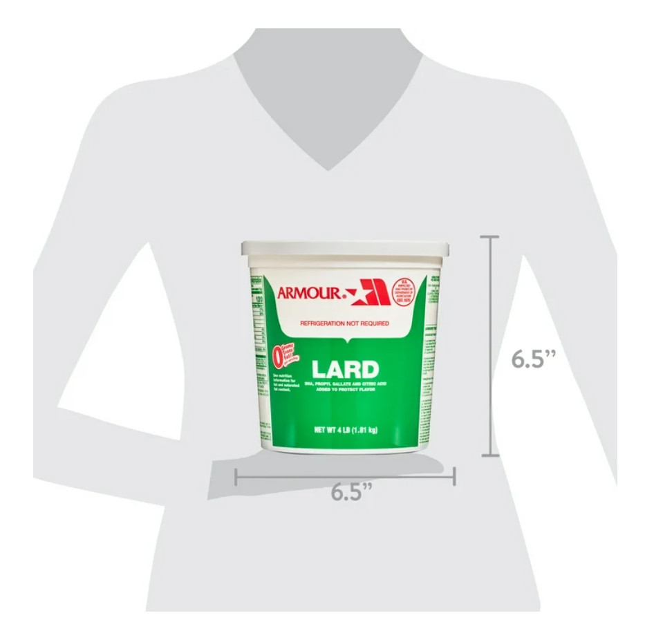 Armour Lard, 4 lb. Tub