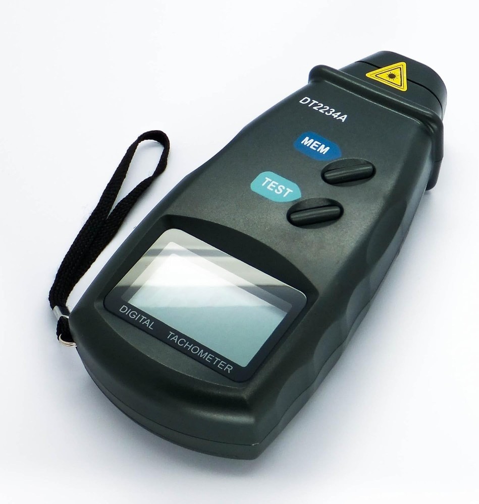 Non-Contact Digital Laser Tachometer - Auto Zero Adjustment & Memory Storage
