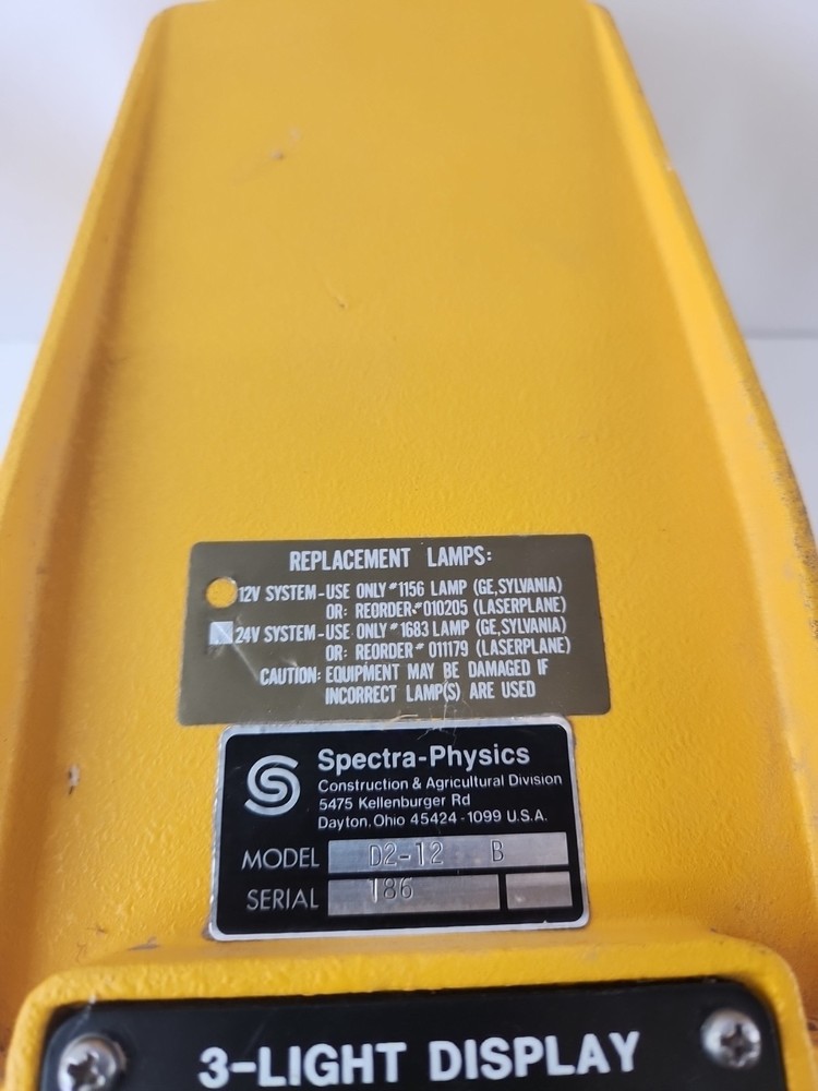 Spectra Physics D2/12/24 Laserplane Controller Light Display Level Untested.