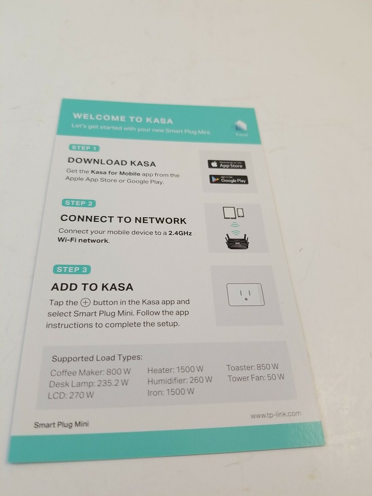 Kasa Smart HS105TP-LINK Plug-In Socket Controller Wi-Fi Plug Remote Access