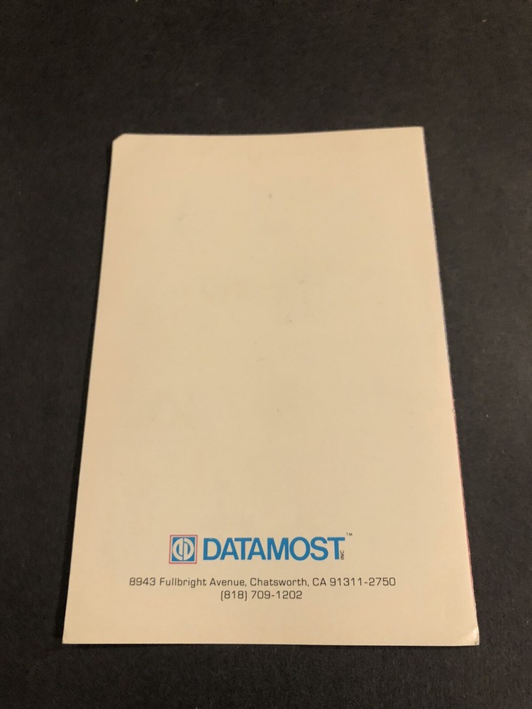 the tail beta lyrae datamost atari manual