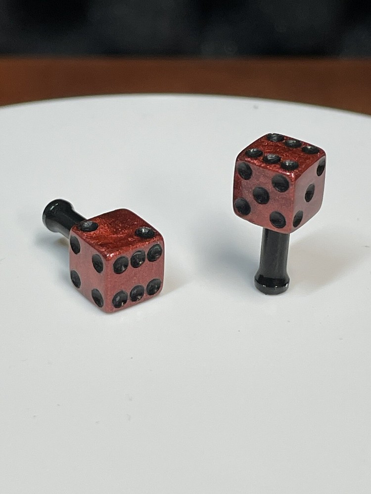 Resin Dice Brake Cable Ends Deep Ruby For BMX & Other Bikes New Handmade
