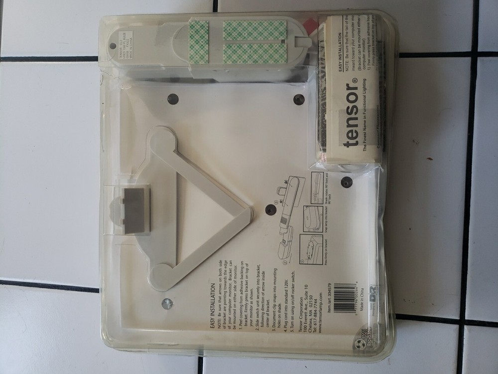 Tensor Computer Lamp Model CL2-64 NEW UNOPENED Dmg Package Only. Cool Gray