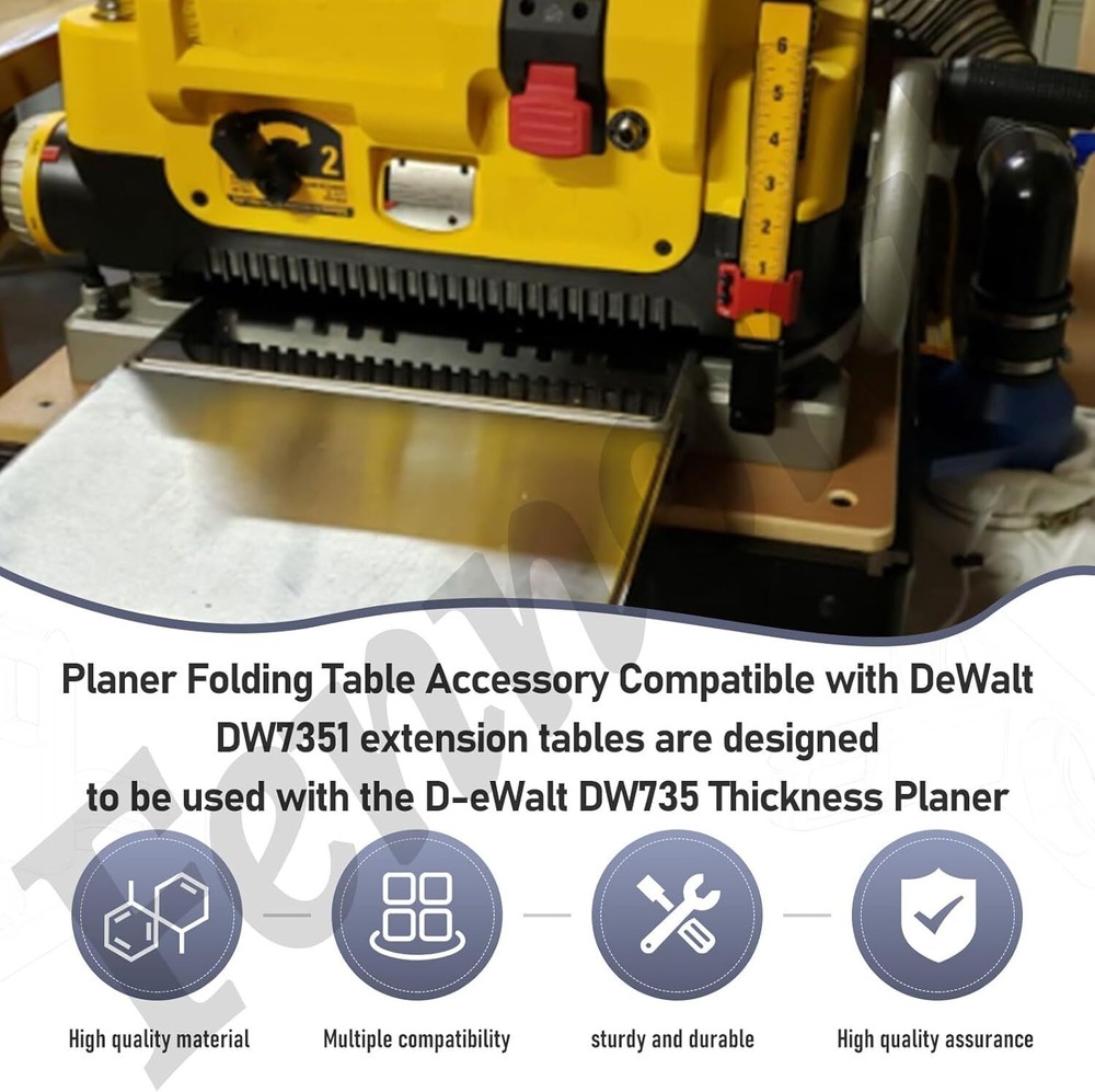 DW7351 13" Planer Folding Table Planer Provides Additional 9 inch (2 Tables)