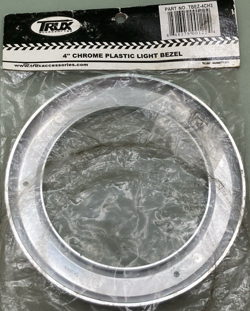 NEW TRUX TBEZ-4CH3 BEZEL LIGHT 4" CHROME PLASTIC