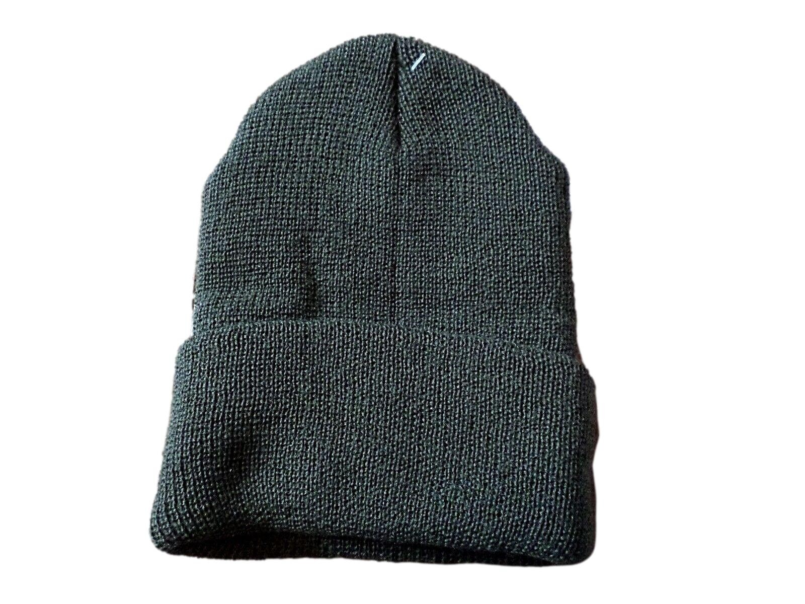 NEW GENUINE MILITARY ISSUE 100% WOOL GREEN WATCH CAP COLD WEATHER HAT U.S.A MADE