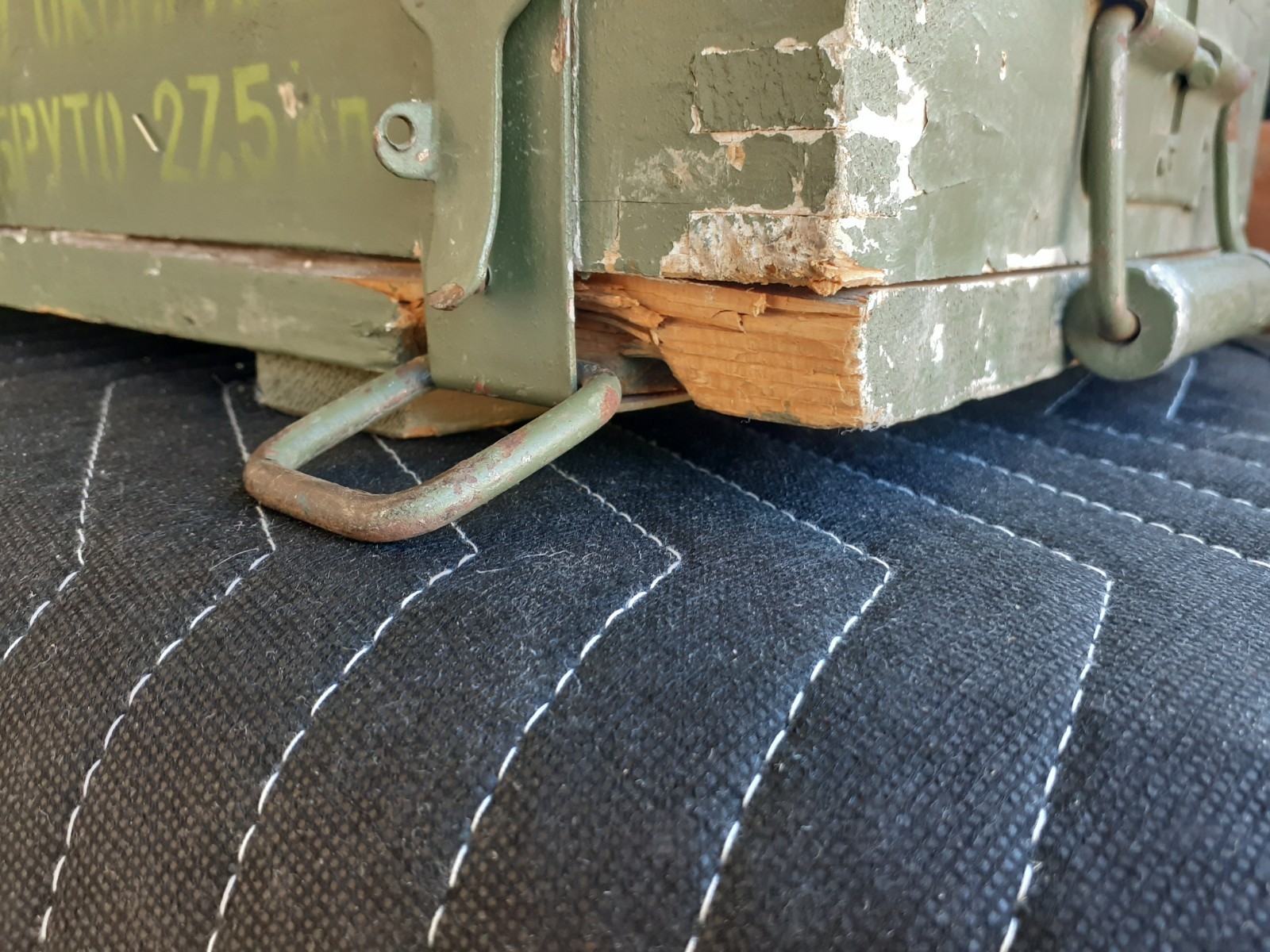 Vintage Military Wooden Crate 7.62MM M67 Green Ammo Box Serbian Russian ???