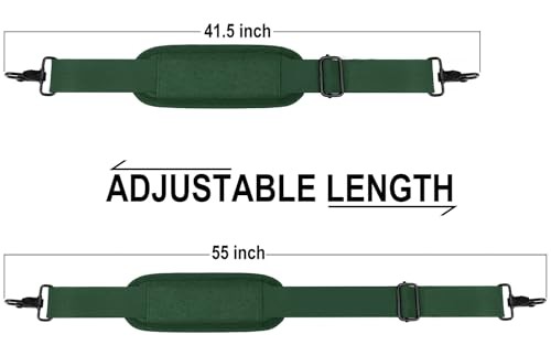 Shoulder Strap 56 inch, Universal Adjustable Thick Soft Duffel Bag Dark Green