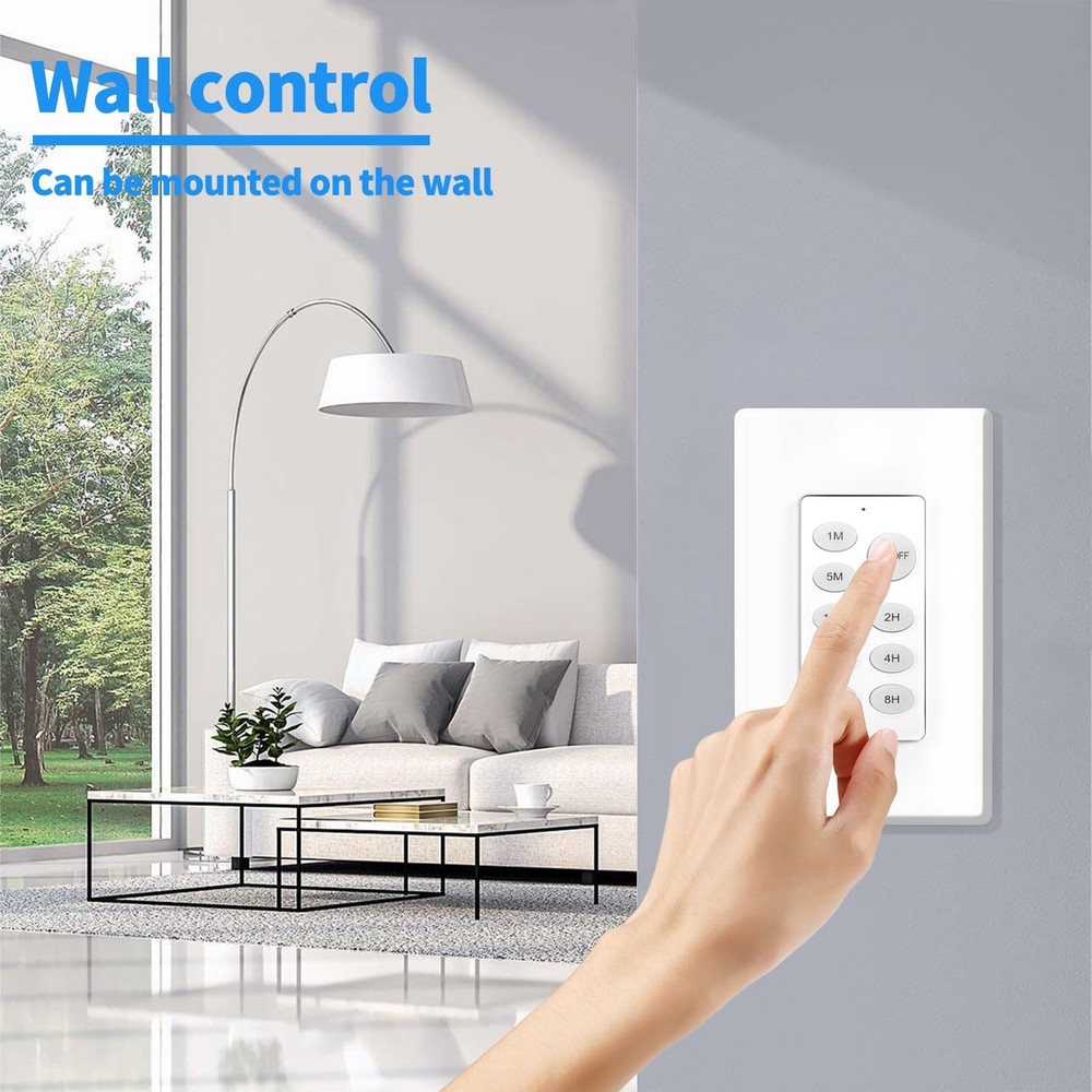 GREENBELL 8-Position Timer Switch, Countdown Timer and Receiver Kit, Remote C...