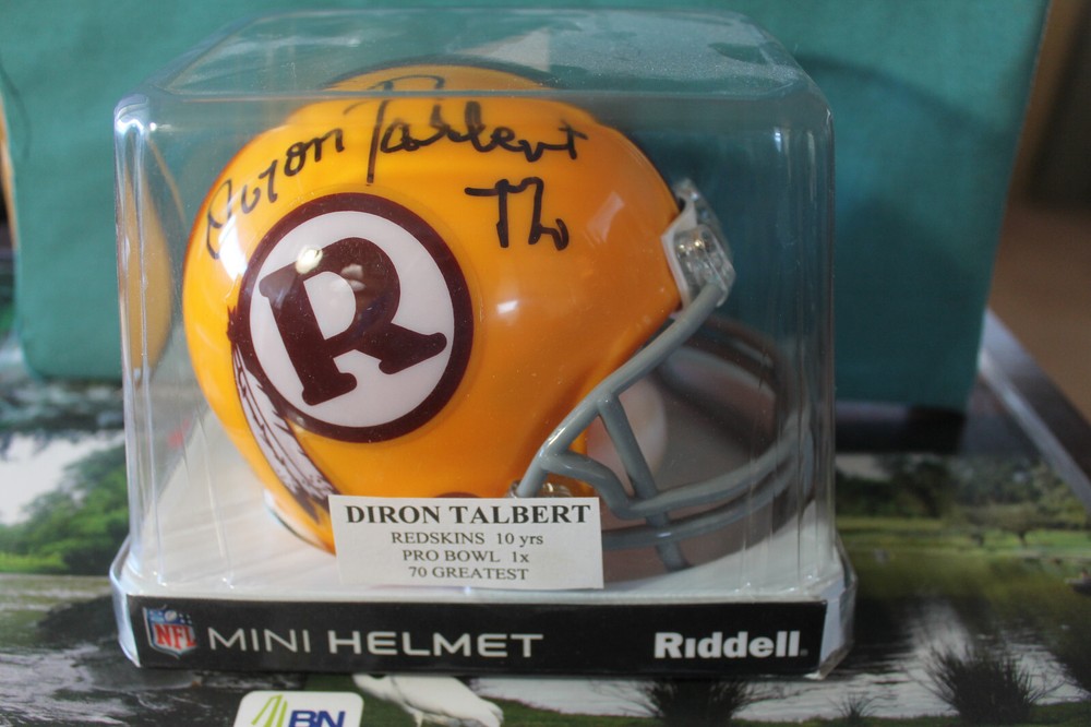 "DIRON TALBERT " SIGNED WASHINGTON REDSKINS MINI-HELMET  (JSA)