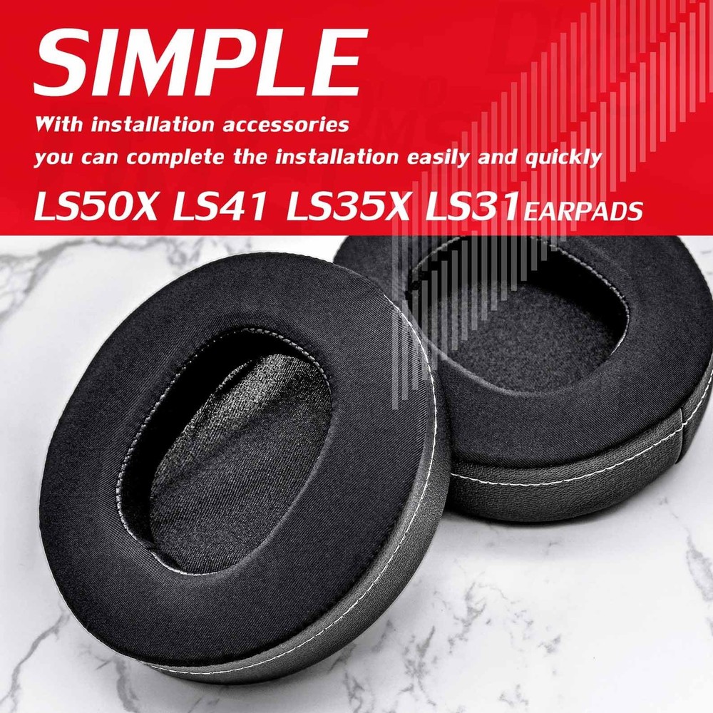 DIMOST LS50X Replacement Ear Pads Compatible with LS35X LS41 LS31 Black