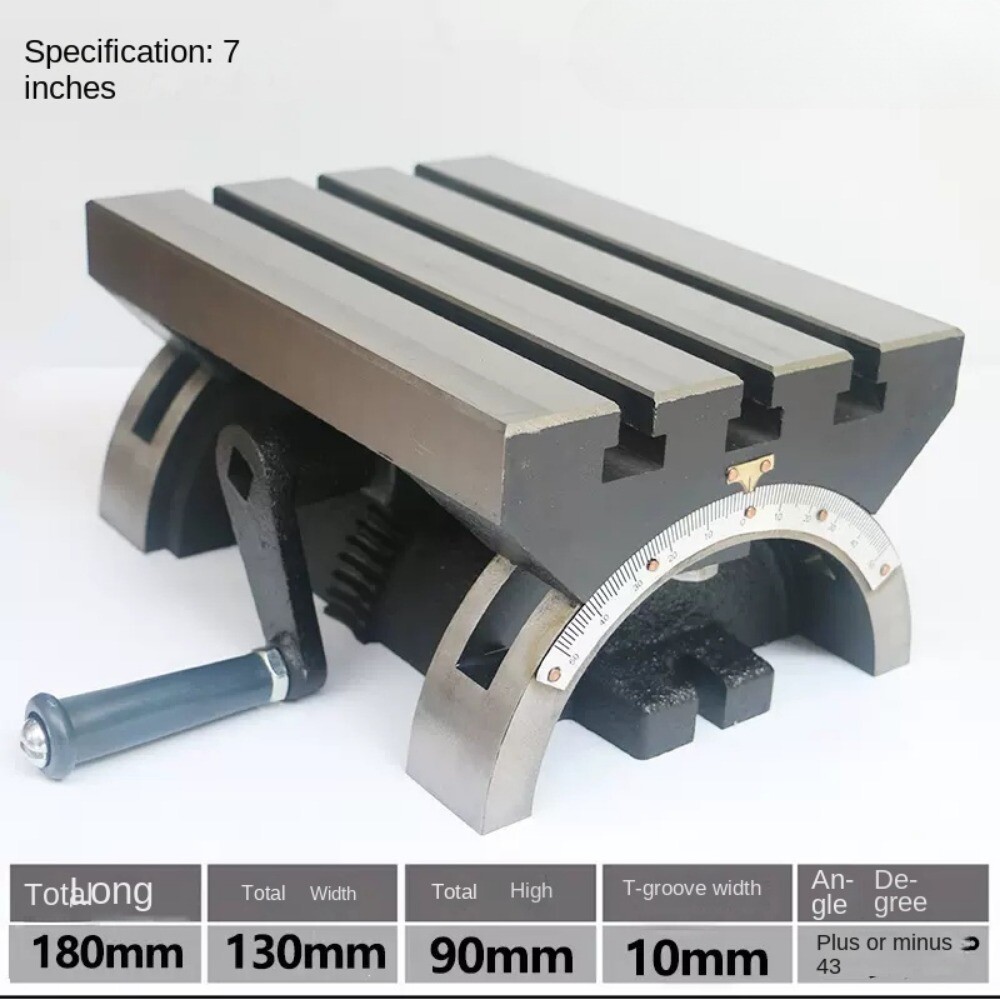 Adjustable Rotary Worktable Tilting Milling Table Machine with 3 T-Slots