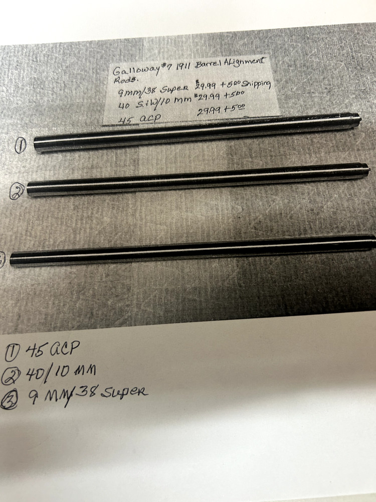 1911 Barrel Alignment Rods The Galloway #7