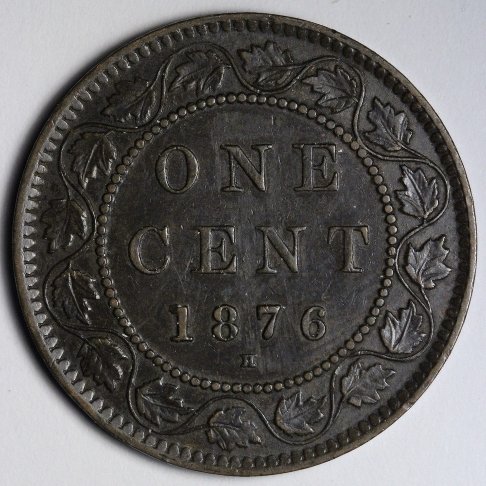1876-H Canada One Cent Coin E380 QZY